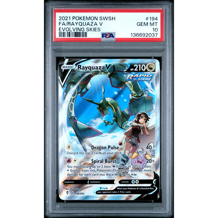 Pokémon TCG: Rayquaza V #194 PSA 10-136692037