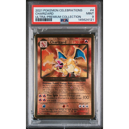 Pokémon TCG: Charizard #4 PSA 9 - Metal-145624121