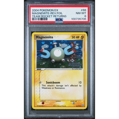 Pokémon TCG: Magnemite 66 PSA 8 Reverse Holo - Team Rocket Returns