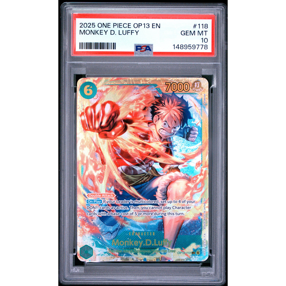 One Piece TCG: Monkey D. Luffy #118 PSA 10