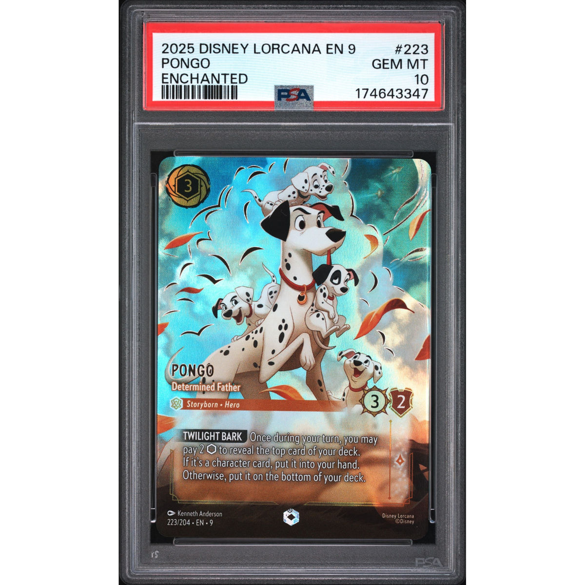 Lorcana: Pongo #223 PSA 10-174643347