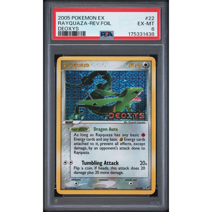 Pokémon TCG: Rayquaza Reverse Holo #22 PSA 6-175331438