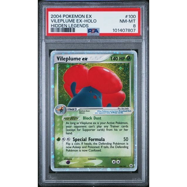 Pokémon TCG: Vileplume Ex Holo #100 PSA 8-101407807