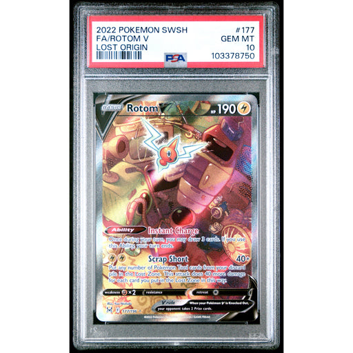 Pokémon TCG: Rotom V 177 PSA 10 - Lost Orgin