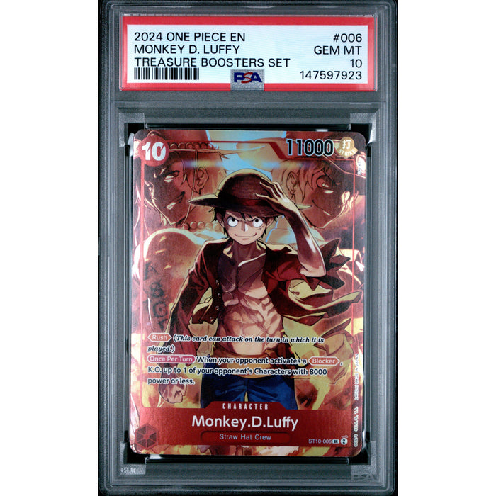 One Piece TCG: Monkey D. Luffy #006 PSA 10-147597923