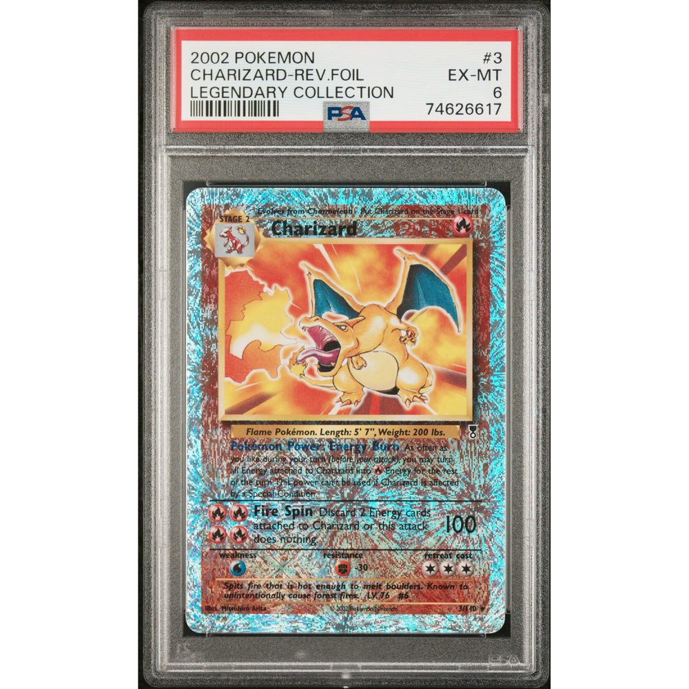 Pokémon TCG: Charizard Reverse Holo #3 PSA 6 - Legendary Collection