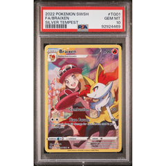 Pokémon TCG: Braixen TG01 PSA 10 - Silver Tempest