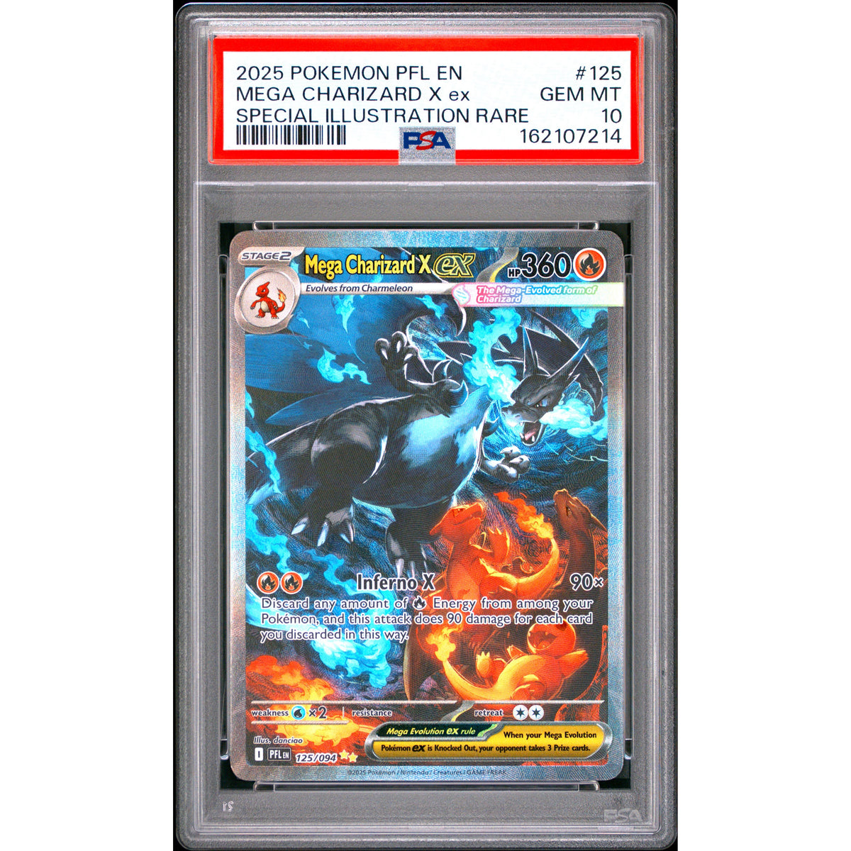 Pokémon TCG: Mega Charizard X Ex #125 PSA 10-162107214