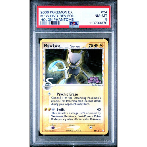 Pokémon TCG: Mewtwo 24 PSA 8 Reverse Holo - Holon Phantoms