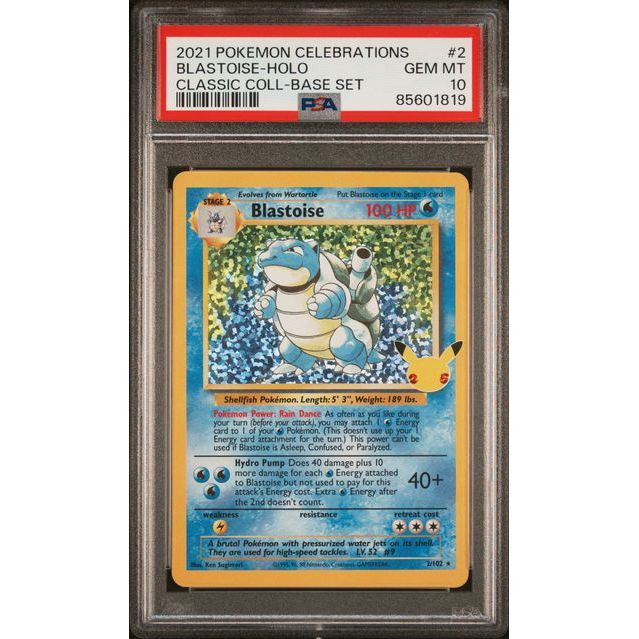 Pokémon TCG: Blastoise Holo #2 PSA 10-85601819