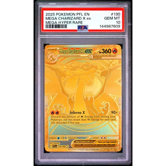 Pokémon TCG: Mega Charizard X Ex #130 PSA 10 - Phantasmal Flames