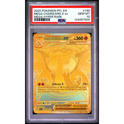 Pokémon TCG: Mega Charizard X Ex #130 PSA 10-144987609