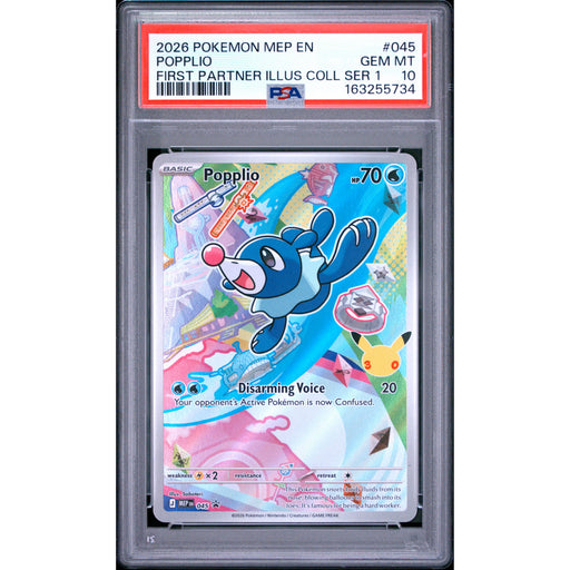 Pokémon TCG: Popplio #045 PSA 10-163255734