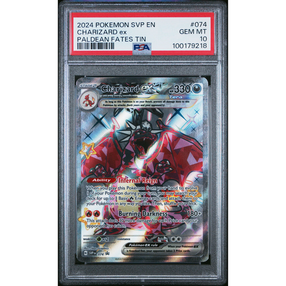 Pokémon TCG: Charizard Ex #074 PSA 10 - Scarlet & Violet Black Star Promos