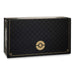 A black, textured box with a gold border and a gold Poké Ball symbol in the center, designed by The Pokémon Company as the Pokémon TCG: Sword & Shield Ultra-Premium Collection - Zacian & Zamazenta, resembling a premium trading card storage box.