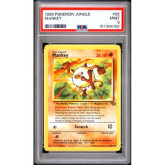Pokémon TCG: Mankey #55 PSA 9 - Jungle