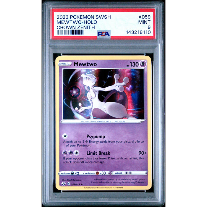 Pokémon TCG: Mewtwo Holo #059 PSA 9-143218110