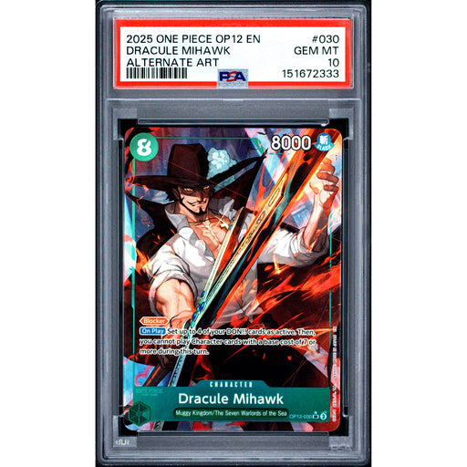One Piece TCG: Dracule Mihawk #030 PSA 10-151672333