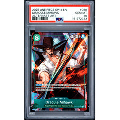 One Piece TCG: Dracule Mihawk #030 PSA 10