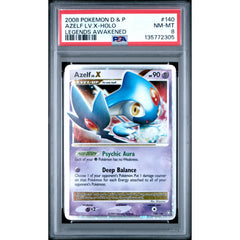 Pokémon TCG: Azelf Lv.X #140 PSA 8 Holo - Legends Awakened