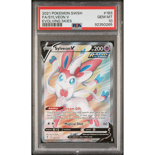 Pokémon TCG: Sylveon V 183 PSA 10 - Evolving Skies