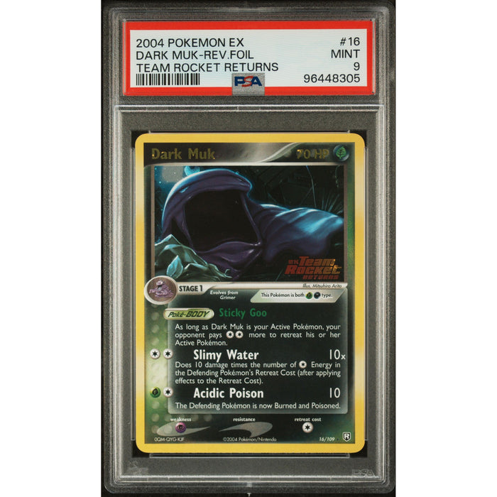 Pokémon TCG: Dark Muk 16 PSA 9 Reverse Holo - Team Rocket Returns