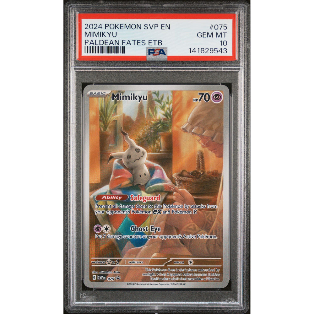 Pokémon TCG: Mimikyu #075 PSA 10 - Scarlet & Violet Black Star Promos