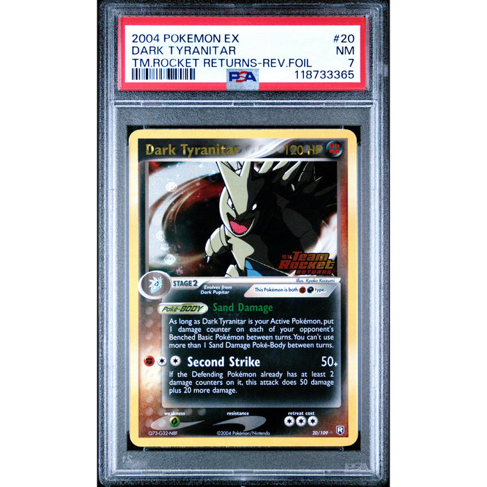 Pokémon TCG: Dark Tyranitar 20 PSA 7 - Team Rocket Returns
