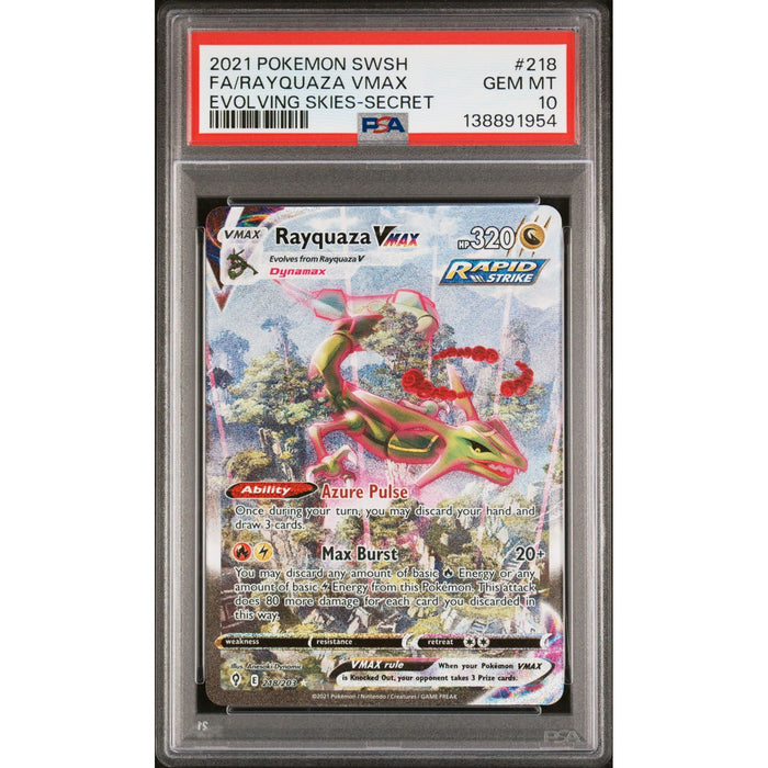 Pokémon TCG: Rayquaza Vmax #218 PSA 10-138891954