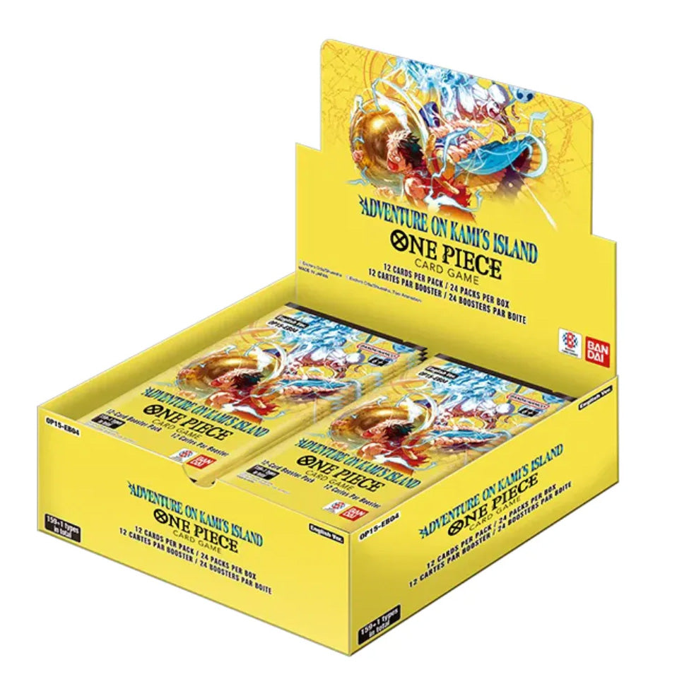 A sealed Bandai One Piece Card Game: OP15-EB04: Adventure on Kami’s Island Booster Box.