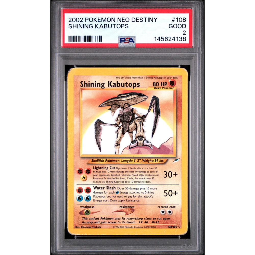 Pokémon TCG: Shining Kabutops #108 PSA 2 - Neo Destiny