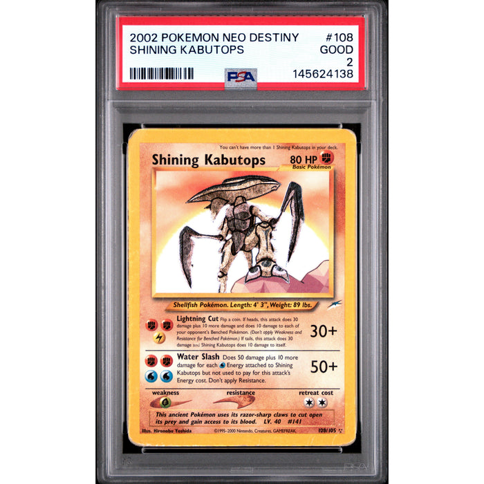 Pokémon TCG: Shining Kabutops #108 PSA 2 - Neo Destiny-145624138