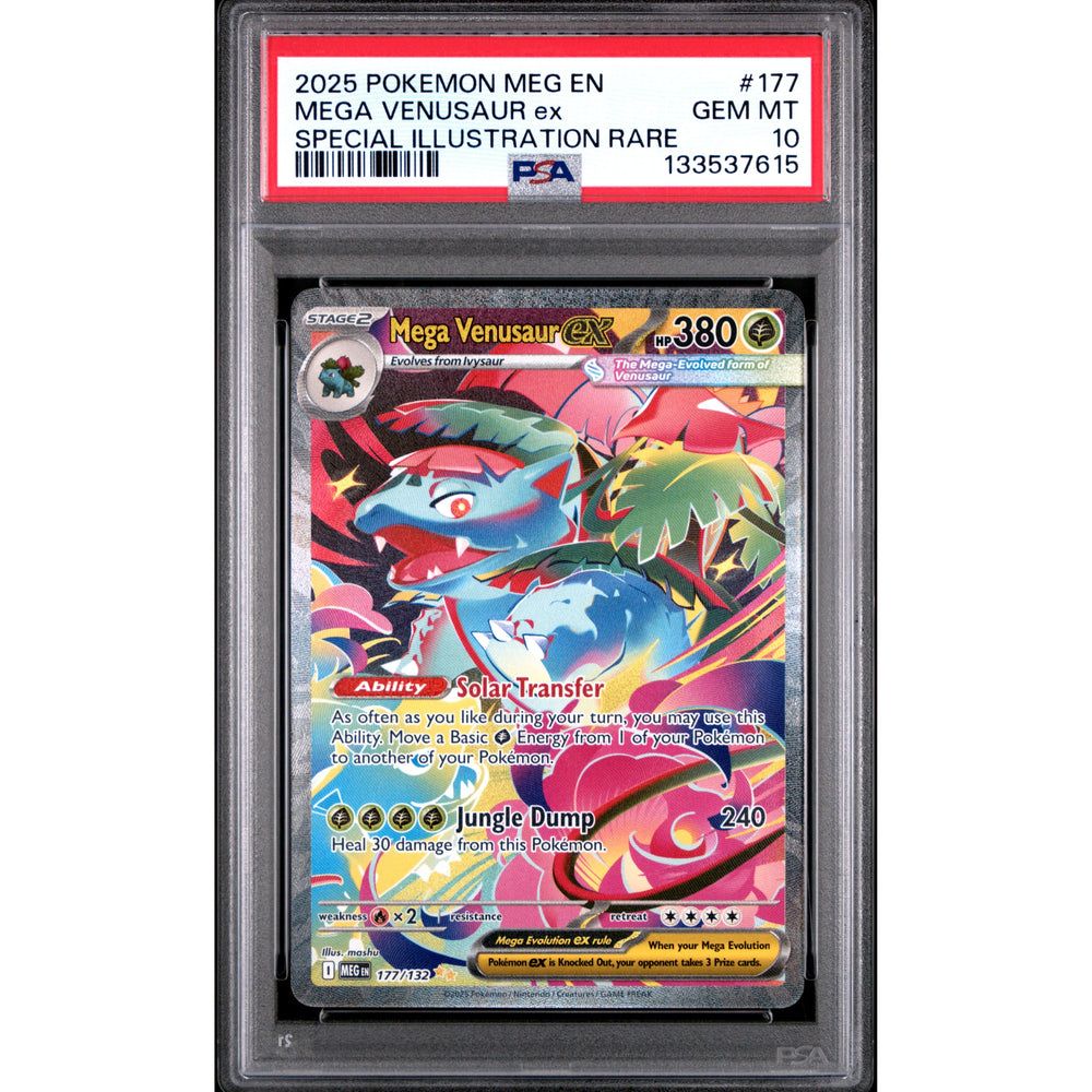 Pokémon TCG: Mega Venusaur Ex #177 PSA 10 - Mega Evolution