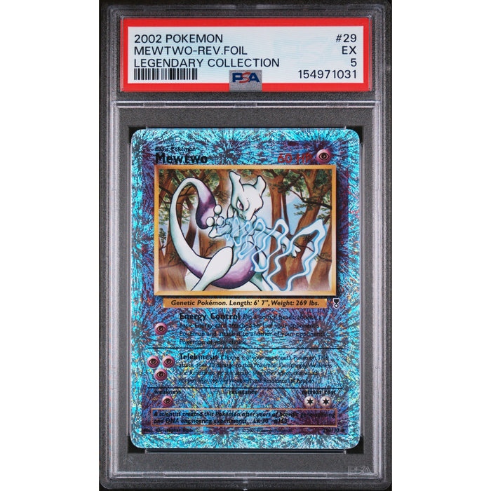 Pokémon TCG: Mewtwo #29 PSA 5 Reverse Holo - Legendary Collection-154971031