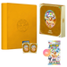 The Pokémon Company’s Pokemon Eevee Terastal Grand Crystal Gathering Simplified Chinese Binder Gift Box is displayed against a white background, featuring a yellow binder with an Eevee illustration, a matching special Eevee card box, two Pokémon card packs, and an additional 8x pack with vibrant Pokémon artwork.