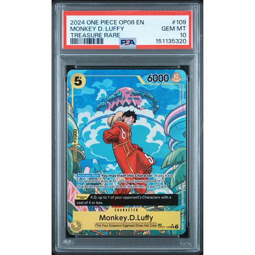 One Piece TCG: Monkey D. Luffy #109 PSA 10-151135320