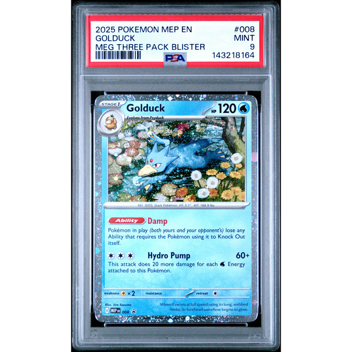 Pokémon TCG: Golduck #008 PSA 9 - Mega Evolution Promo-143218164
