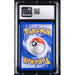 A graded Pokémon TCG: Alakazam [Gold Star] #99 card from The Pokémon Company is displayed in a clear CGC case, showing the card’s back with a Poké Ball and the Pokémon logo. At the top of the case, a label with a QR code and CGC 8 branding is visible.