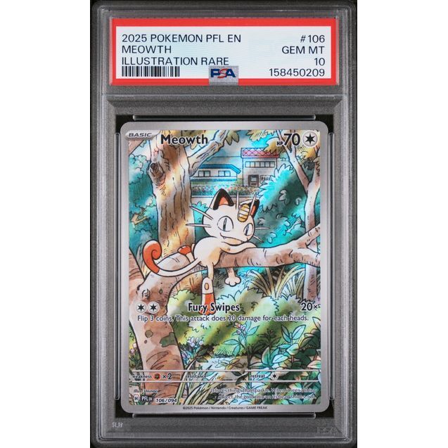 Pokémon TCG: Meowth #106 PSA 10-158450209