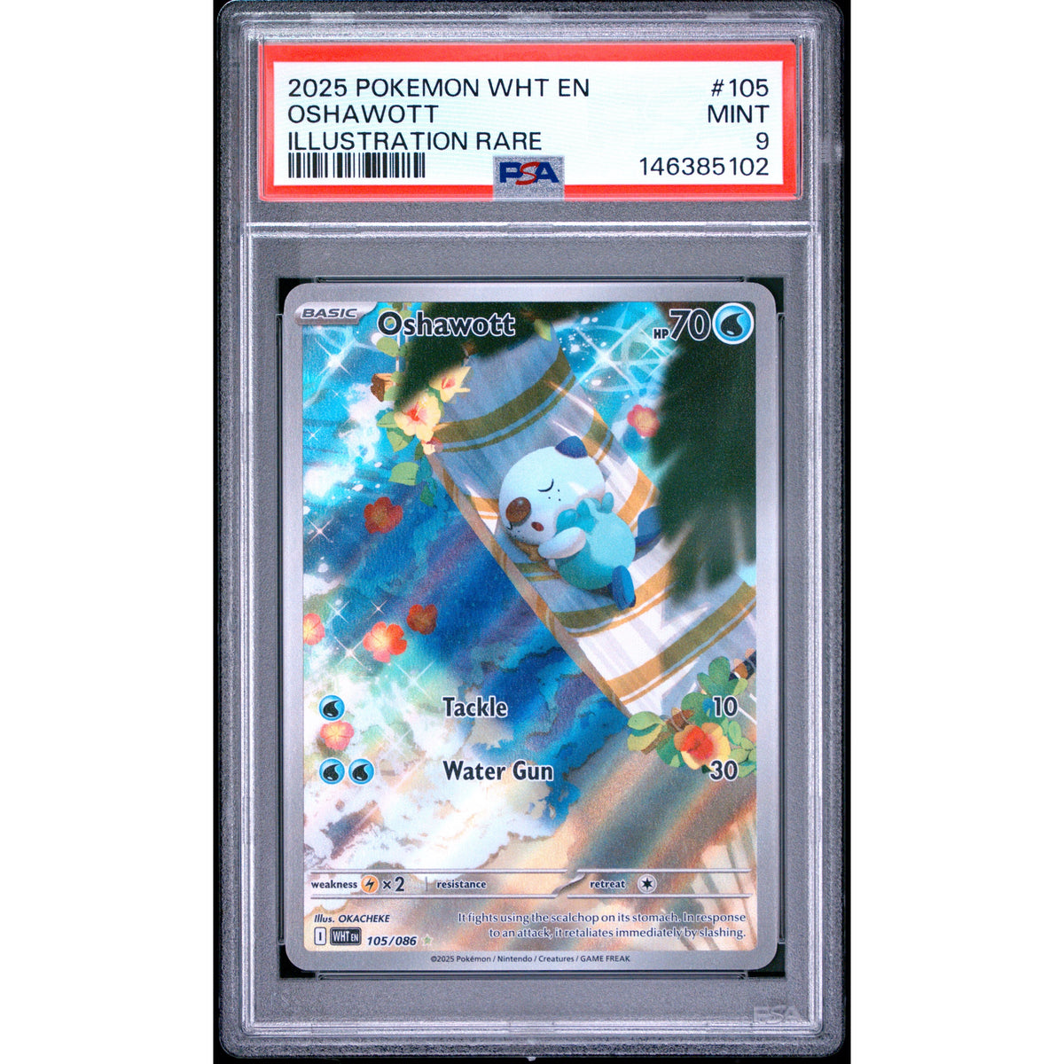 Pokémon TCG: Oshawott #105 PSA 9-146385102