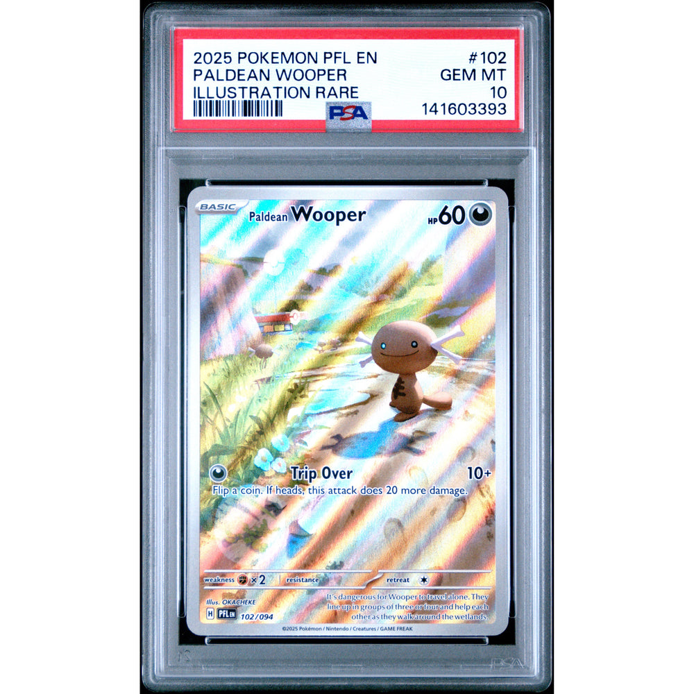 Pokémon TCG: Paldean Wooper #102 PSA 10
