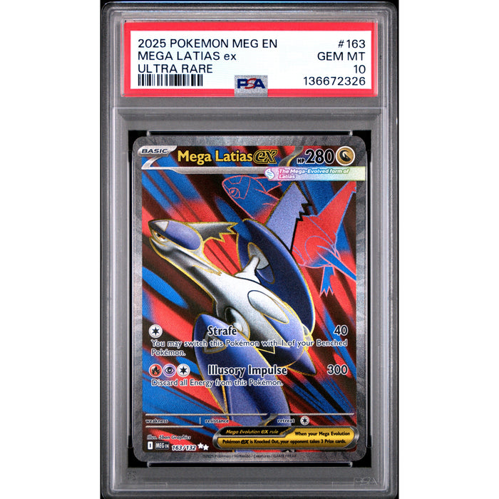 Pokémon TCG: Mega Latias Ex #163 PSA 10 - Mega Evolution