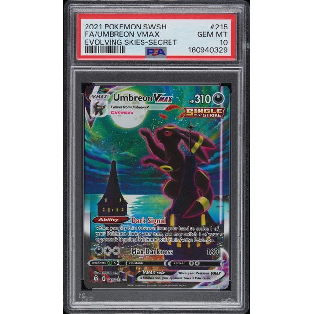 Pokémon TCG: Umbreon Vmax #215 PSA 10 - Evolving Skies