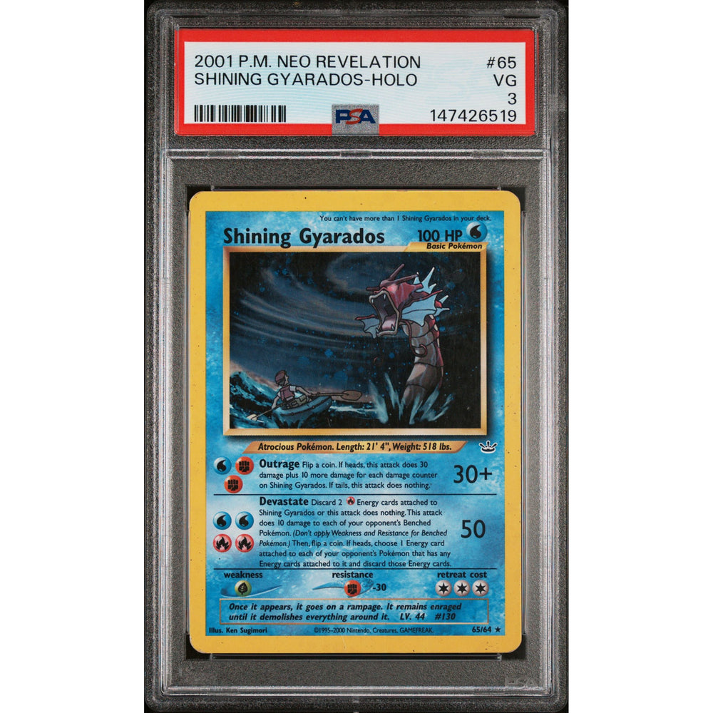 Pokémon TCG: Shining Gyarados #65 PSA 3 Holo - Neo Revelation