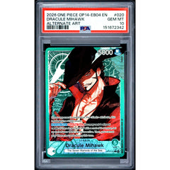 One Piece TCG: Dracule Mihawk #020 PSA 10