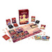 Ravensburger Disney Lorcana: Illumineer's Quest – Palace Heist set, including box, cards, tokens, player mats, and game board arranged on a white background.