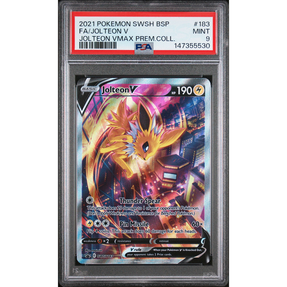 Pokémon TCG: Jolteon V #183 PSA 9-147355530