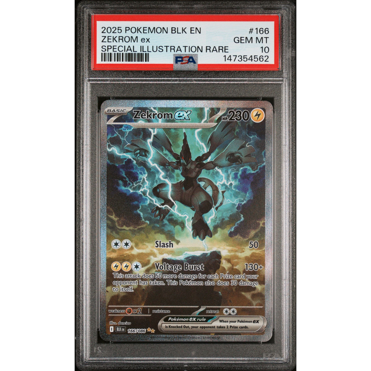 Pokémon TCG: Zekrom Ex #166 PSA 10-147354562