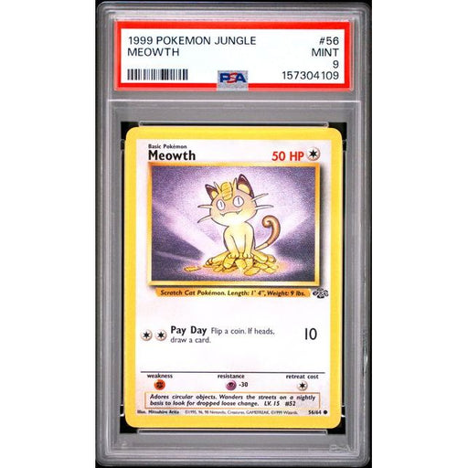 Pokémon TCG: Meowth #56 PSA 9-157304109