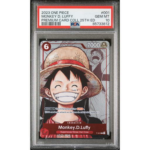One Piece TCG: Monkey D. Luffy #001 PSA 10-85733812